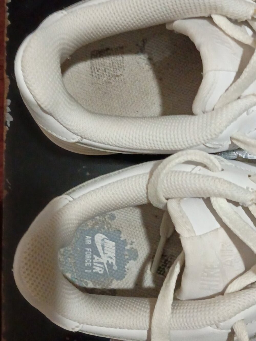 Nike Air Force 1 Low White Leather Lace Up Sneakers Kids Size 3.5Y DH2920-111 - Picture 11 of 14